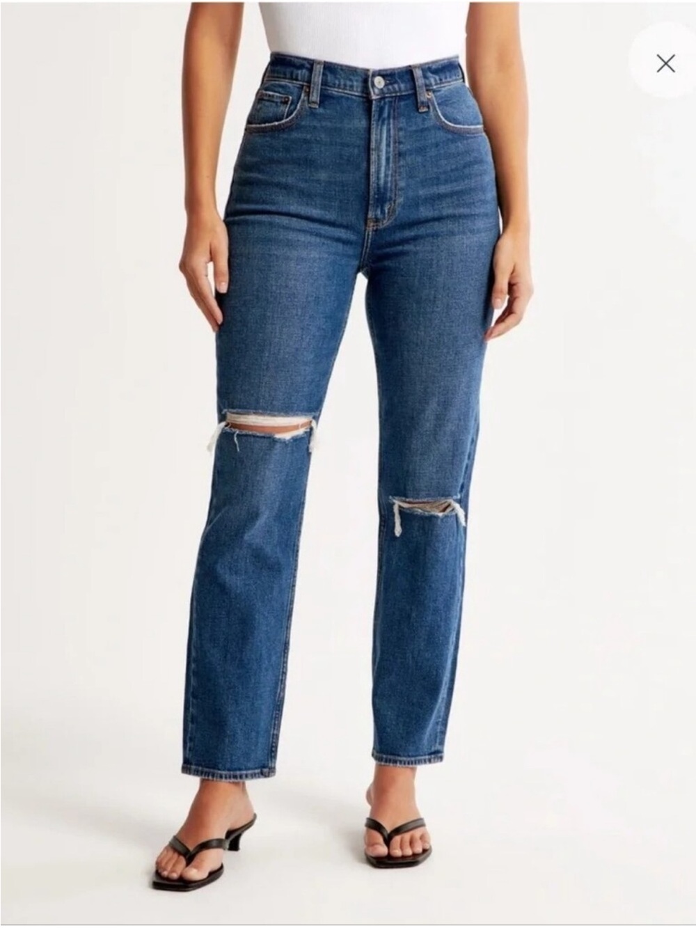 Abercrombie & Fitch The Ankle Straight Ultra High Rise Jean Curve Love 29